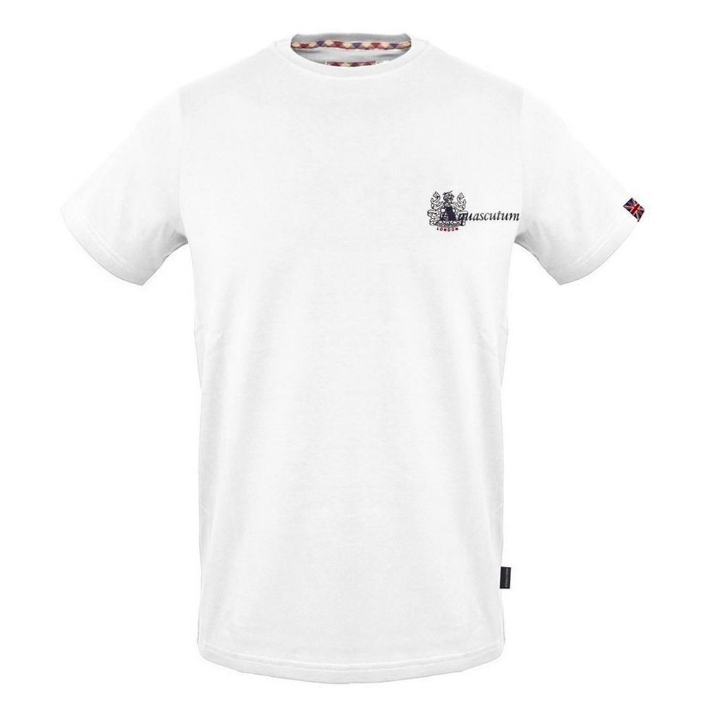 Aquascutum men's white cotton T-shirt
